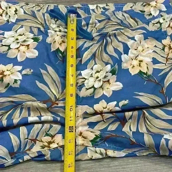Chaps Mens Floral Board Shorts Multicolor Sz 42x9 Polyester Swim Trunks Hawaiian - Picture 12 of 13